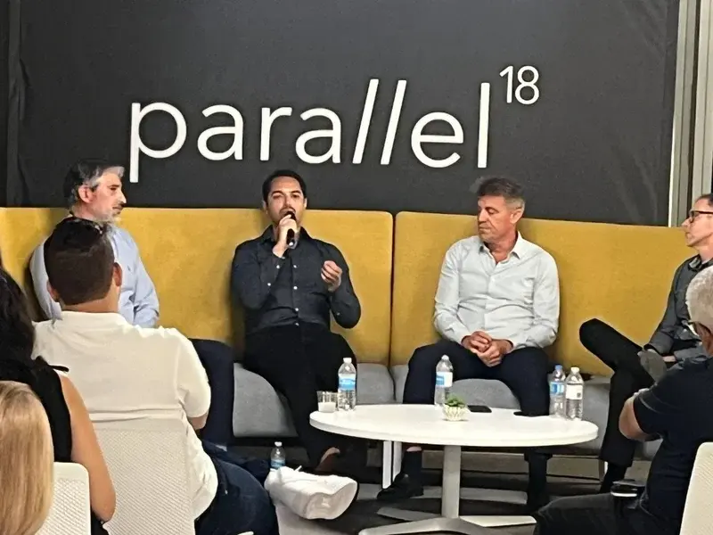 Group of scientists collaborating